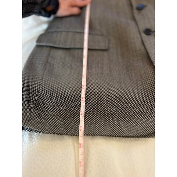 HAGGAR Men's Gray Classic Fit Two-Button Blazer Casual Sport Coat Jacket | 44 - Picture 12 of 13